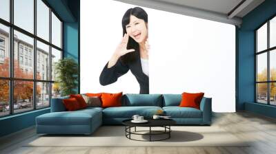 女性　ビジネス　白背景 Wall mural